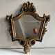 Antique baroque mirror in carved and gilded wood, 19th century