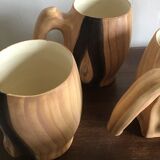 Lot of 6 mug Grandjean Jourdan Vallauris