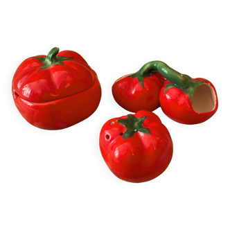 Pots à condiments en forme de tomate