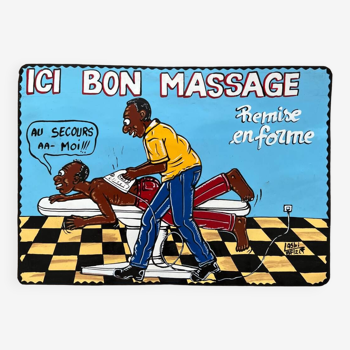 Painted plaque Good massage (Burkina Faso)