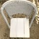 Chaise de jardin en rotin blanche