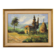 Italian signed painting countryside landscape from 20th century