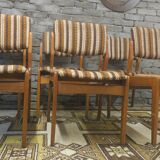 Set of 6 vintage Scandinavian chairs from the 1970s