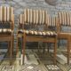 Lot de 6 chaises scandinaves vintage année 1970