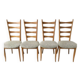 Series of 4 vintage chairs refurbished