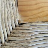 Pine and straw stool