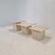 Set of 3 italian travertine coffee or side tables, 1980s