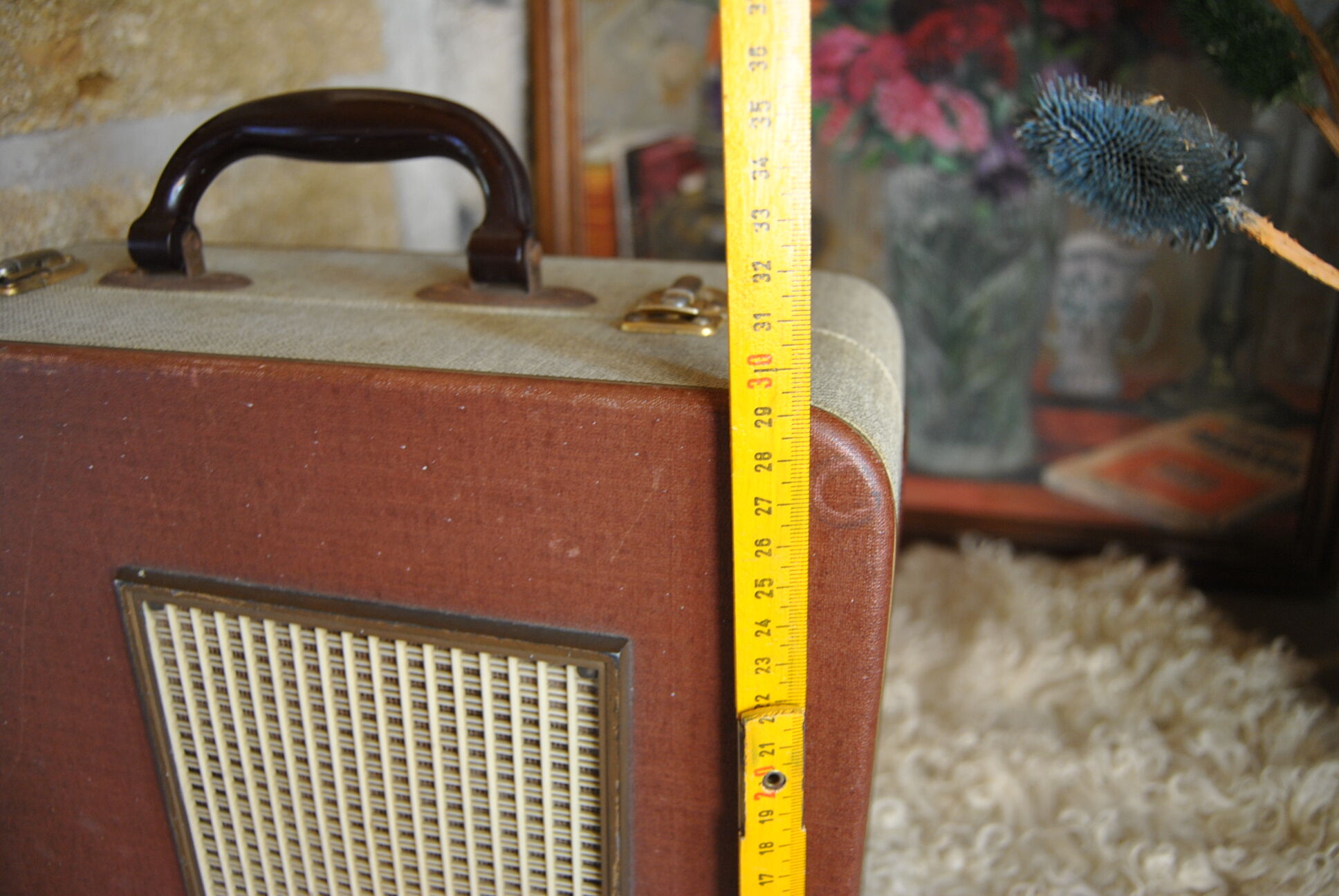 Suitcase turntable record 50s