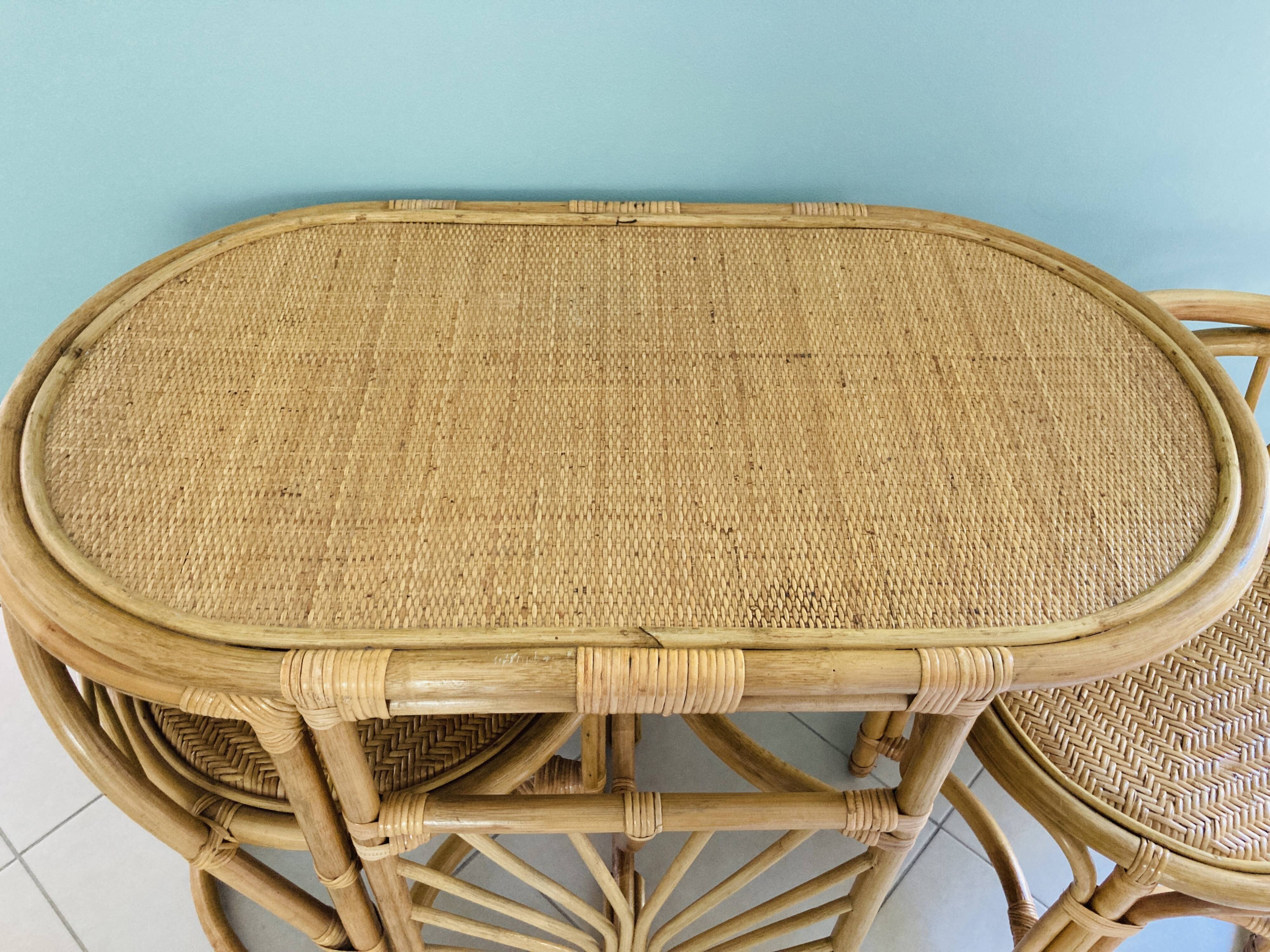 Garden lounge set Art deco in rattan and wicker