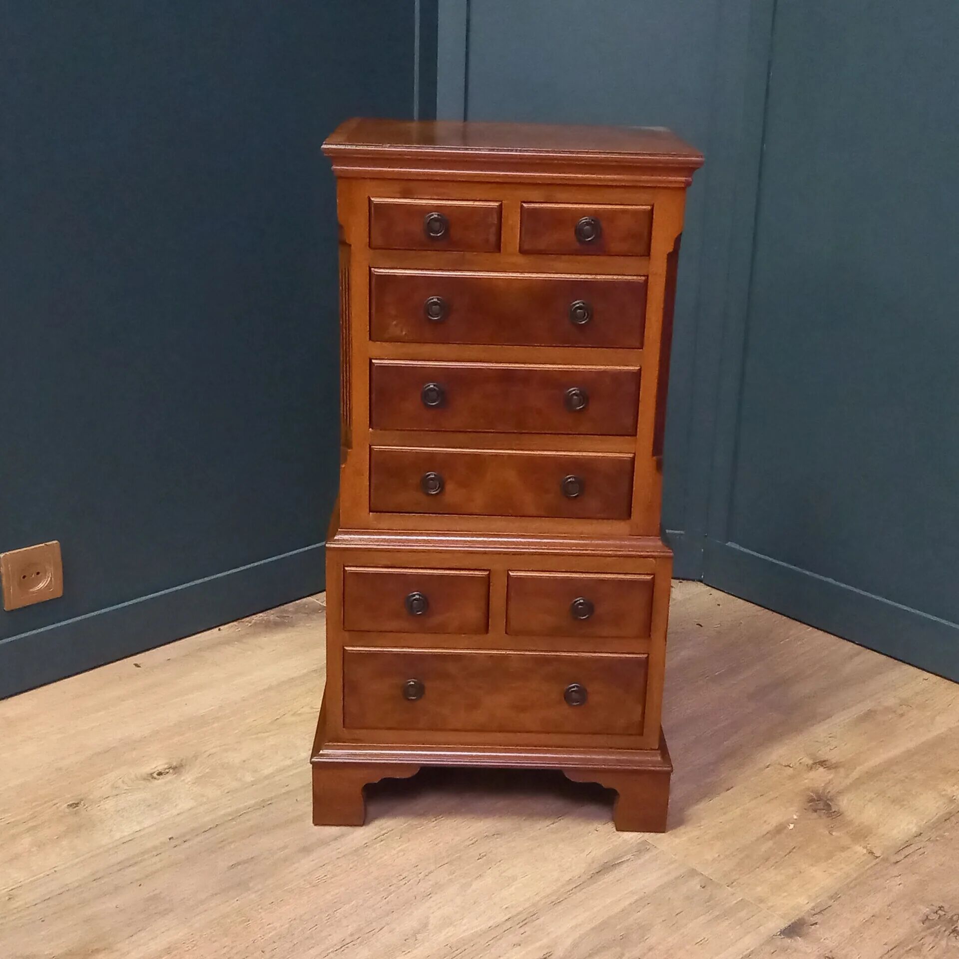 Reprodux tallboy chest on chest dresser - dresser