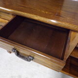 A brutalist elm buffet