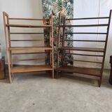 Foldable and stackable wooden shelves