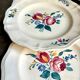 6 flat plates in Digoin Sarreguemines earthenware, "Yann" service