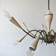Lustre Stilnovo 12 bras laiton Mid Century Modern années 1950