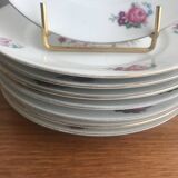 8 Limoges Porcelain Dessert Plates Signed PCL Fleurs 🌺 France