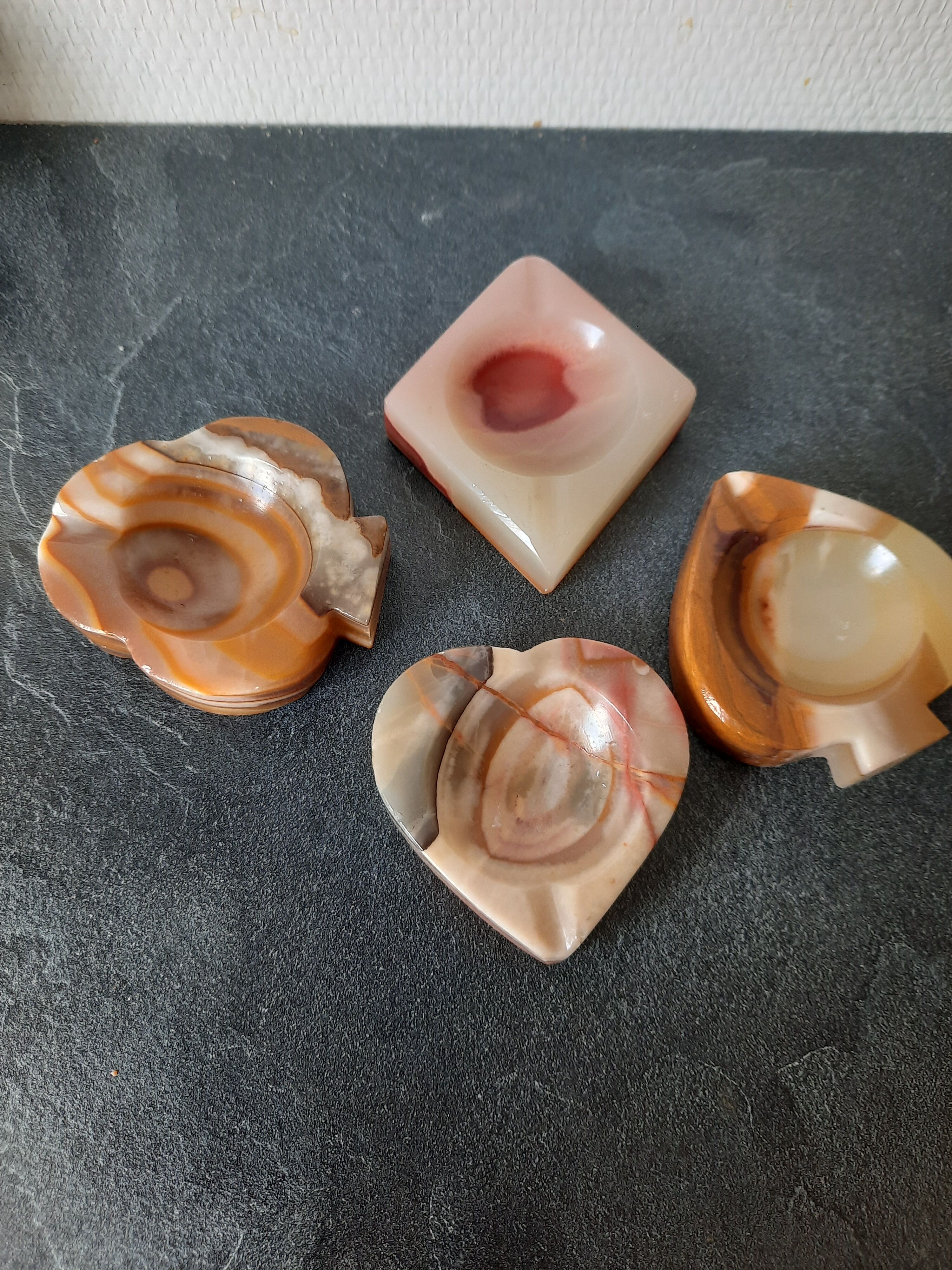 Set of marble ashtrays