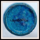 Blue ceramic vase by Edmond Lachenal