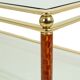 Coffee Table Italian Design Gold Plated Chrome Glass Orsenigo Hollywood Regency 120cm