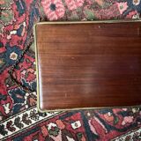 Miroir de barbier bois et laiton