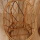 Pair rattan armchairs