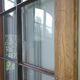 Oak door with 6 panes of glass