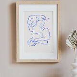 Indian ink "The Awakening of Leda" in limited edition (blue version)
