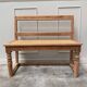 Banc en chêne et cannage