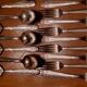 Silver metal cutlery set art deco goldsmith ATO 49 pieces