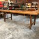 Table de ferme plateau orme massif