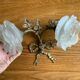 Set of 2 golden knot sconces