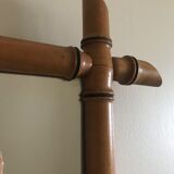 Bamboo carved wooden mirror