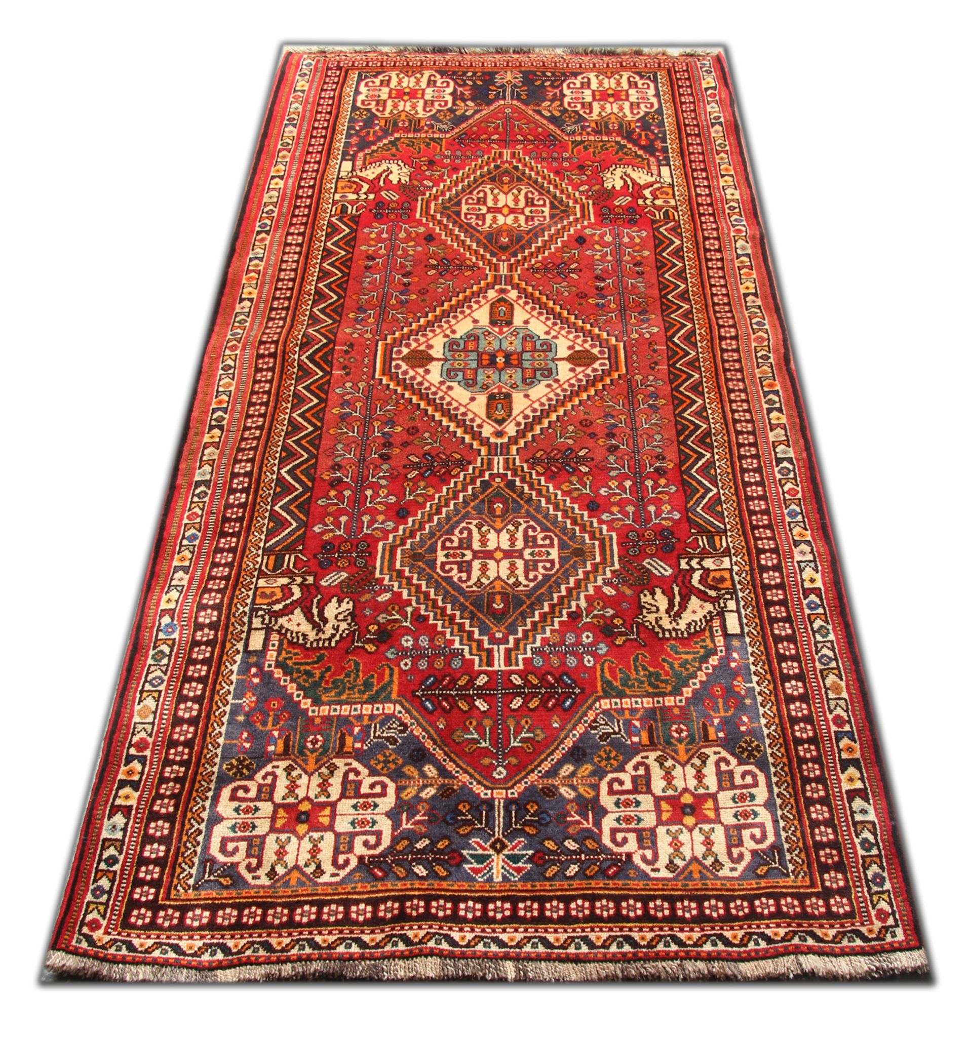 Persian Qashqai Abadeh Runner Rug 110x252cm