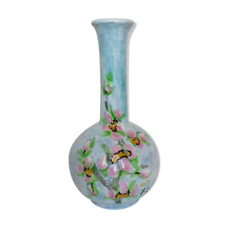 Enamelled soliflore vase