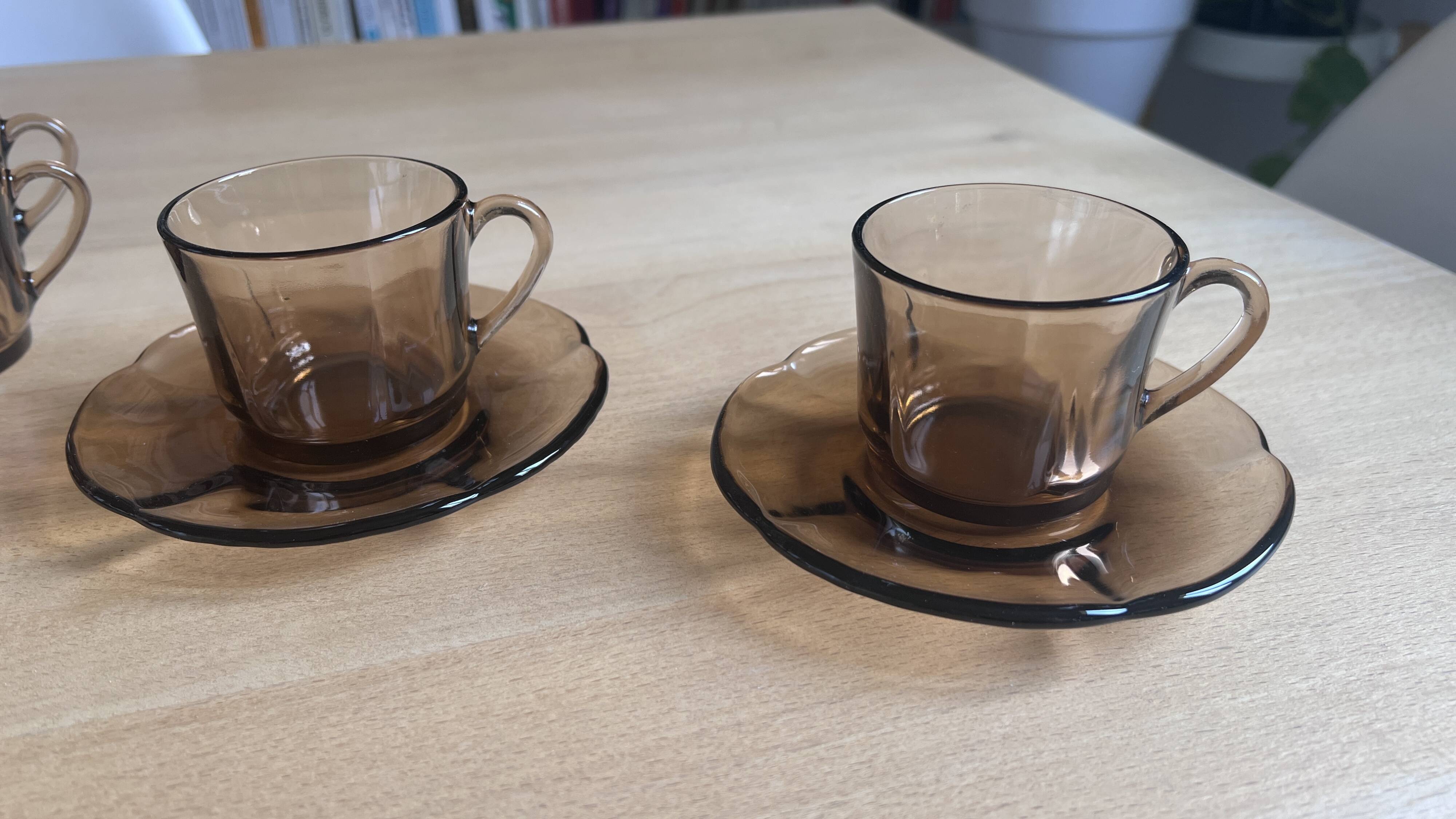 Set of vintage Spanish Duralex coffee cups