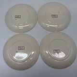 3 cups and saucers, Sarreguemines, Derby model, ironstone, early 20th century