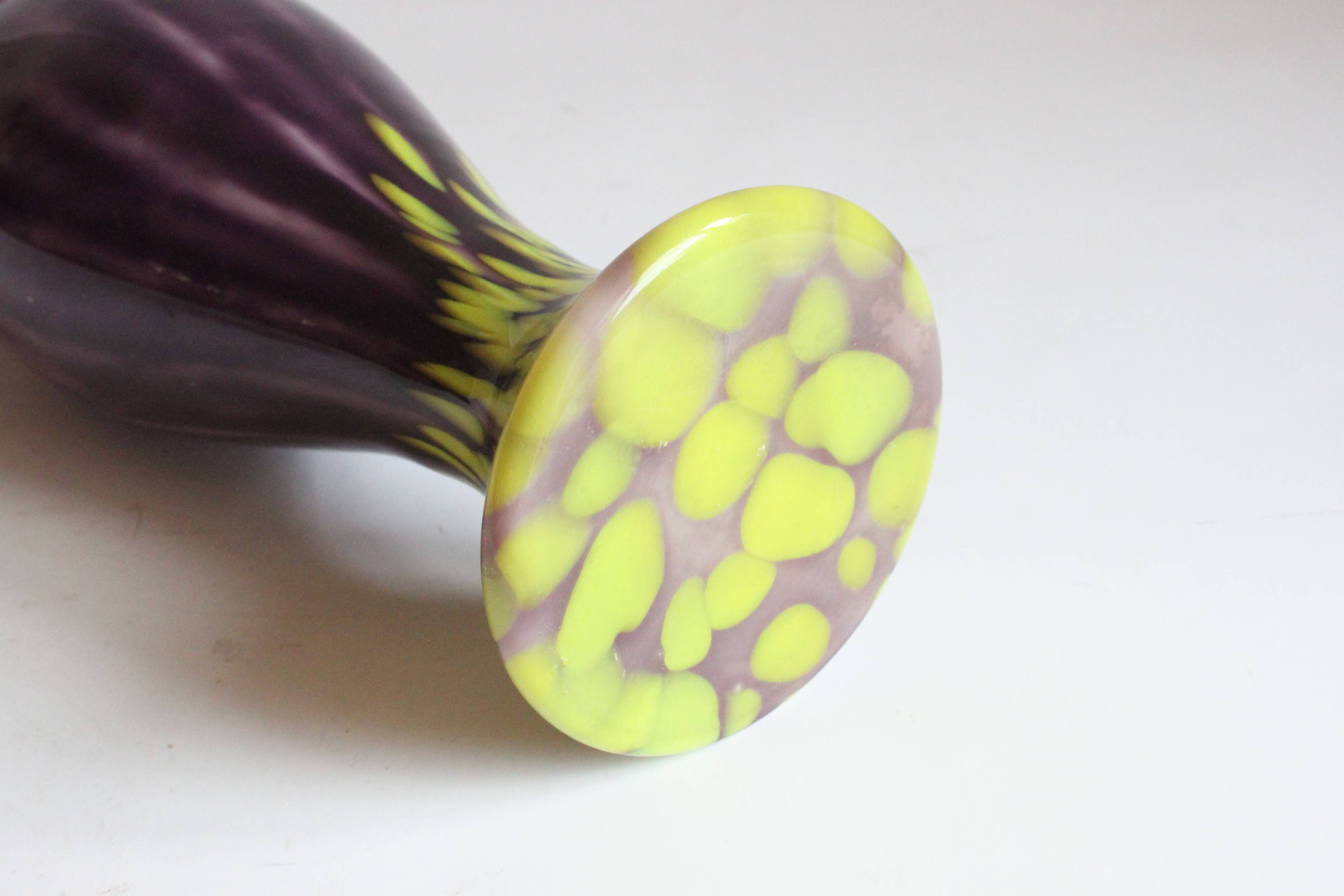 Art Nouveau glass vases by Franz Welz, Czech republic 1930s.