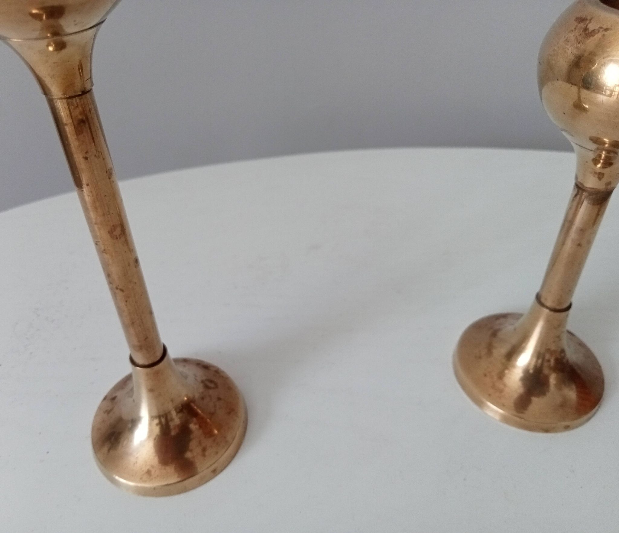 Set of 3 vintage scandinavian candle holders 50s/60s
