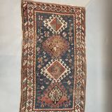 Antique kazak rug blue ground