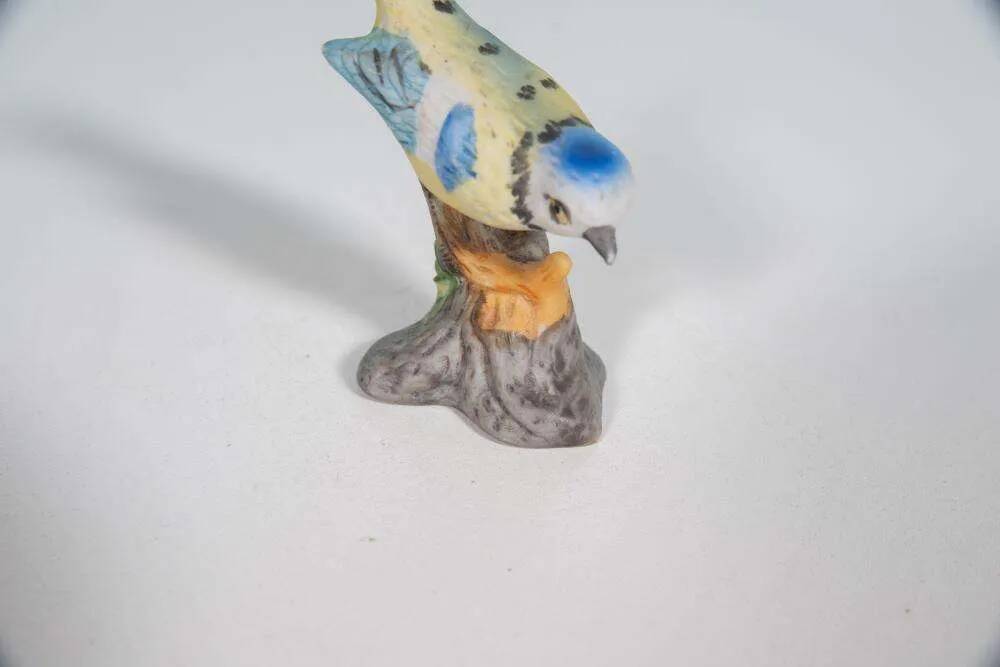 Vintage porcelain bird Blue Tit