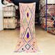 Moroccan Berber carpet hallway Boujaad vintage 320 x 78 cm