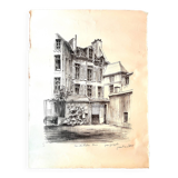 Lithograph The Cour de Rohan