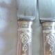 Set of 9 table knives in met. silver style louis XV "shell"