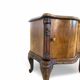 serpentine nightstands in walnut Art Deco