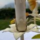 White metal chandelier Italy 60s/70s