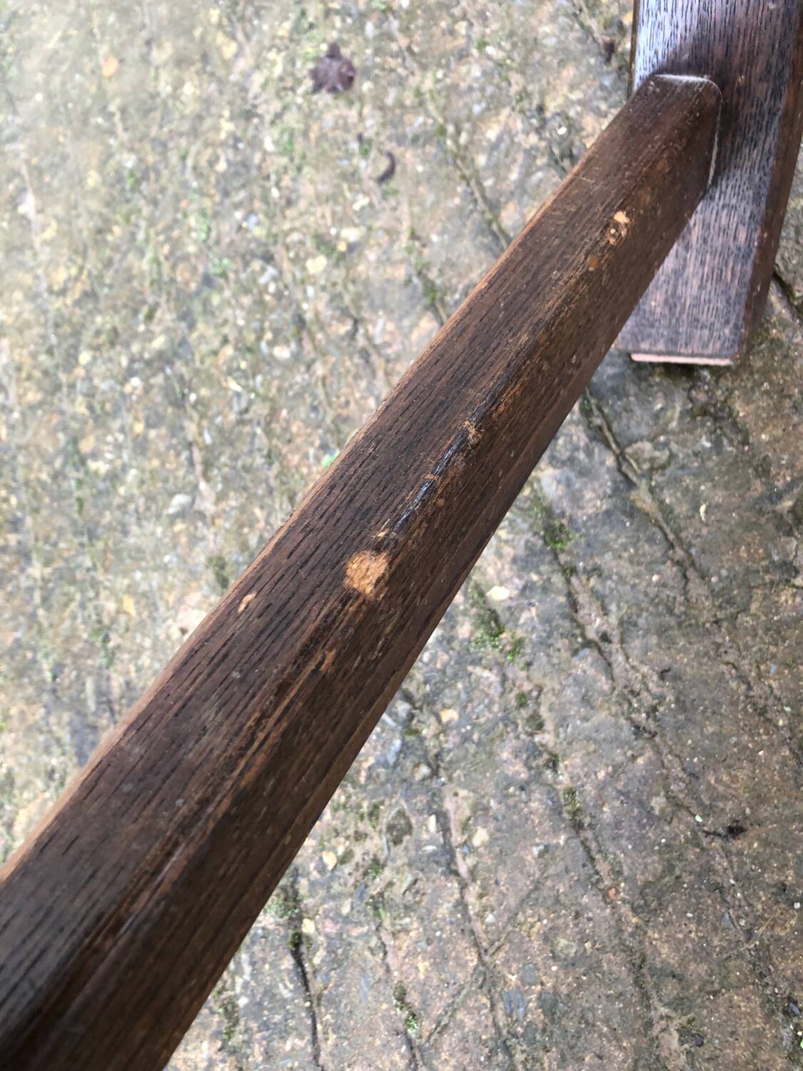 6 brutalist chairs in solid oak