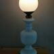 Lampe champignon verre soufflé opaline