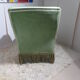 Pair of toad armchairs in green velvet