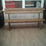 Bench with oak backrest