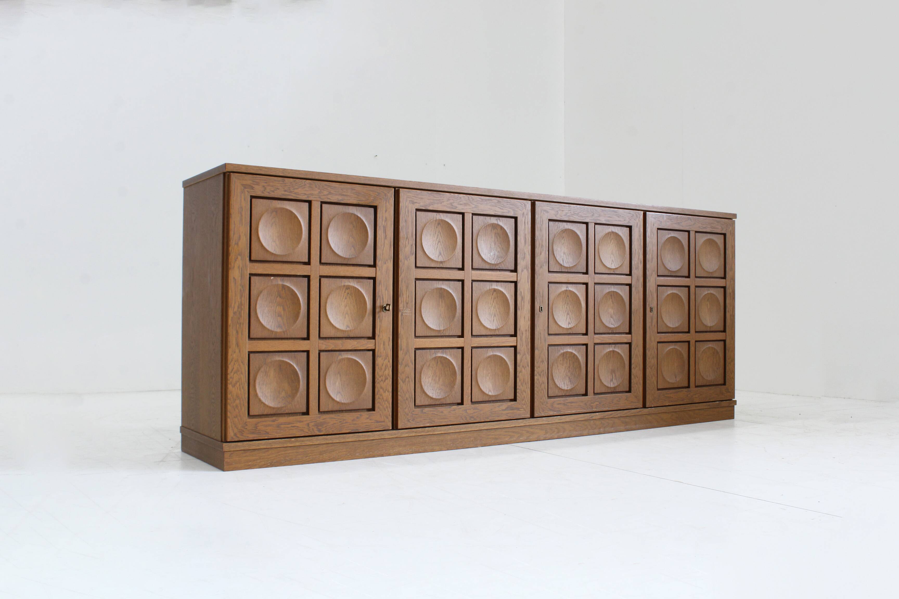 Buffet brutaliste vintage des années 1970 Gerhard Bartels