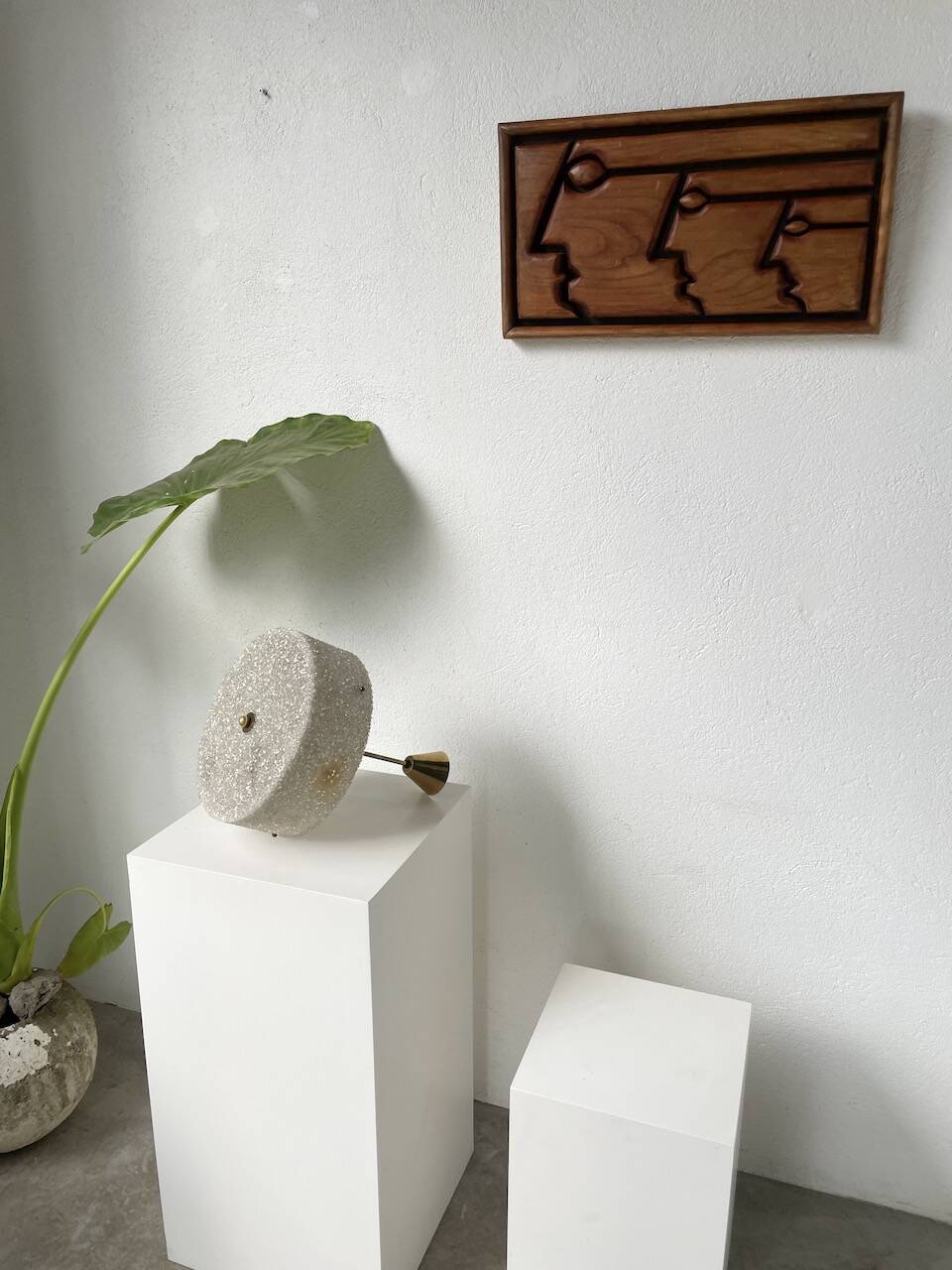 70s granite Perspex pendant light